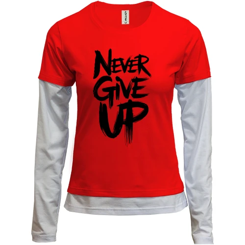 Женский лонгслив Комби Never Give Up