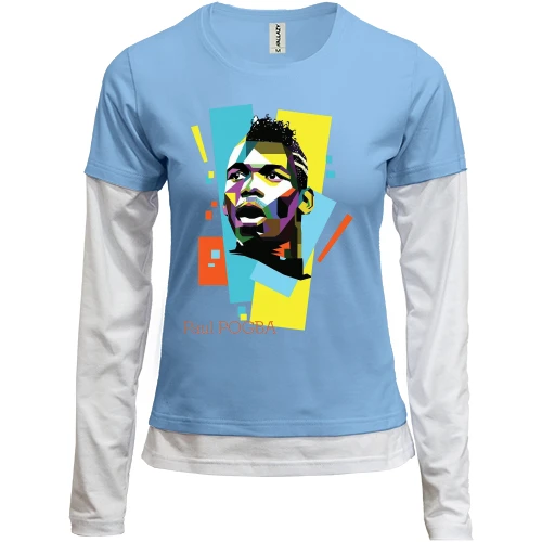 Женский лонгслив Комби с Paul Pogba (Поль Погба)