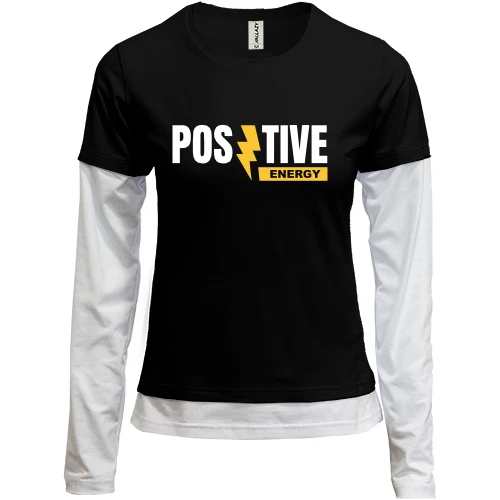 Женский лонгслив Комби Positive Energy