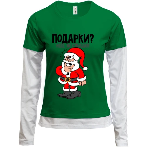 Женский лонгслив Комби, синий, одарки? Не, не слышал