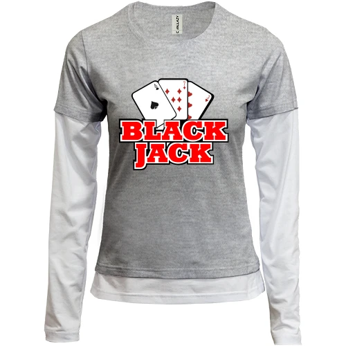 Женский лонгслив Комби Black Jack
