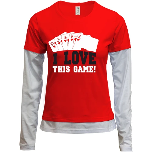Женский лонгслив Комби I love tnis game