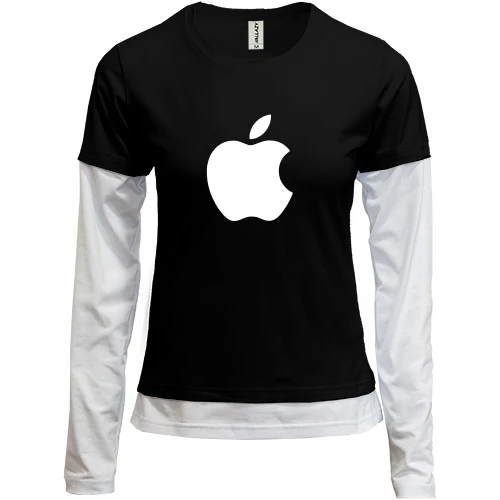 Женский лонгслив Комби с лого Apple