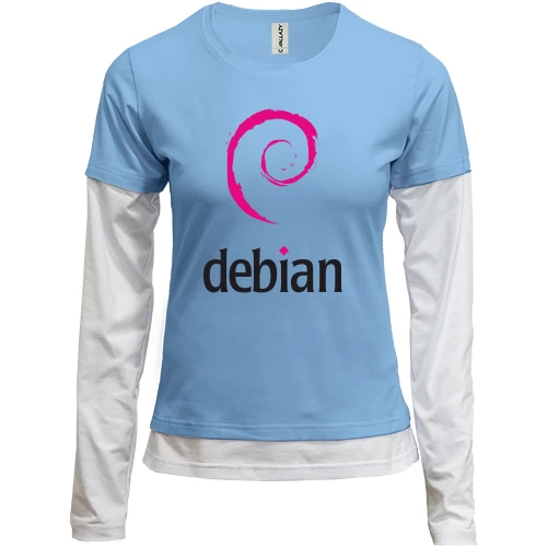Женский лонгслив Комби Debian
