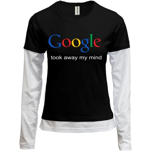 Женский лонгслив Комби Google took away my mind