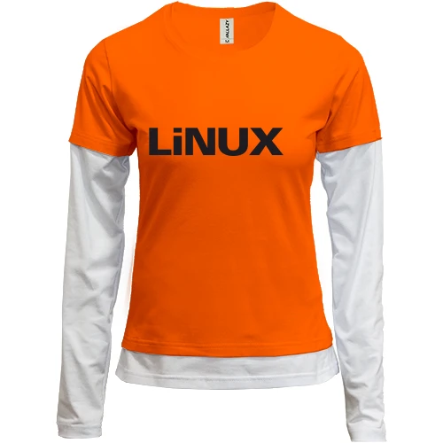 Женский лонгслив Комби Linux