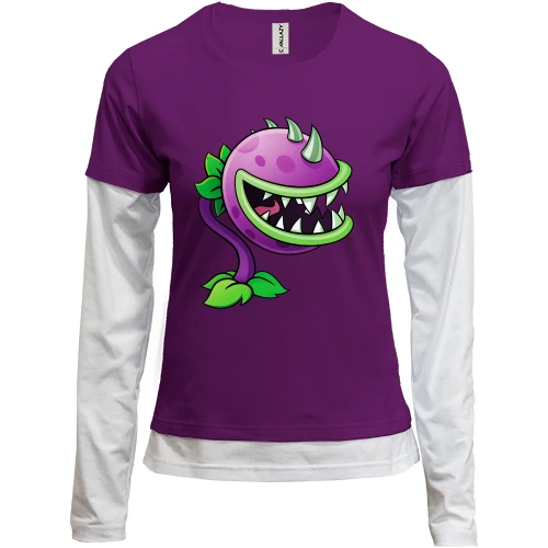 Женский лонгслив Комби Plants vs. Zombies
