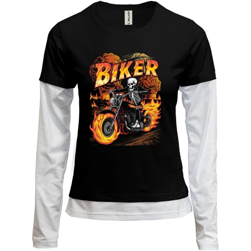 Женский лонгслив Комби Fire Biker