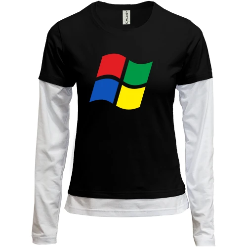 Женский лонгслив Комби Windows
