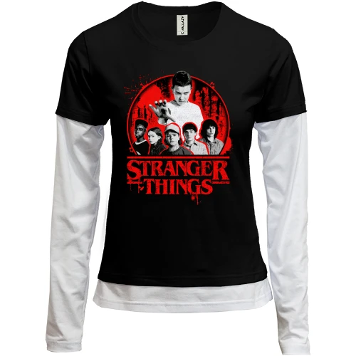 Женский лонгслив Комби Stranger things Poster ATR