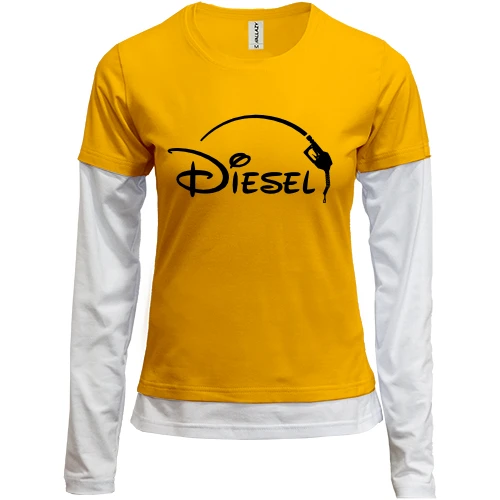 Жіночий лонгслів Комбі Diesel (Disney Style)