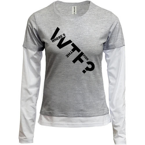 Женский лонгслив Комби Где рыба?