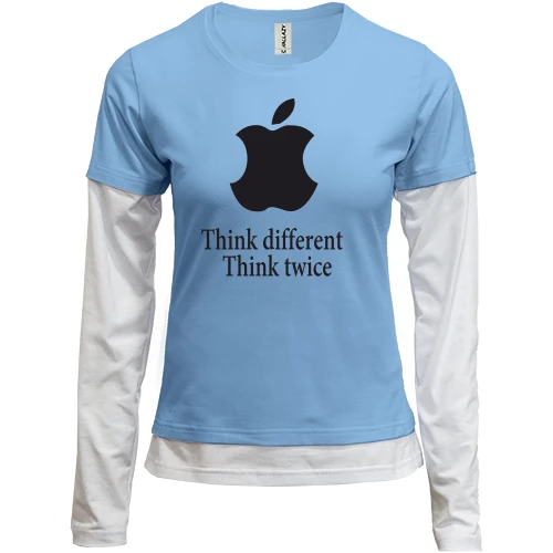Женский лонгслив Комби Apple - Think twice