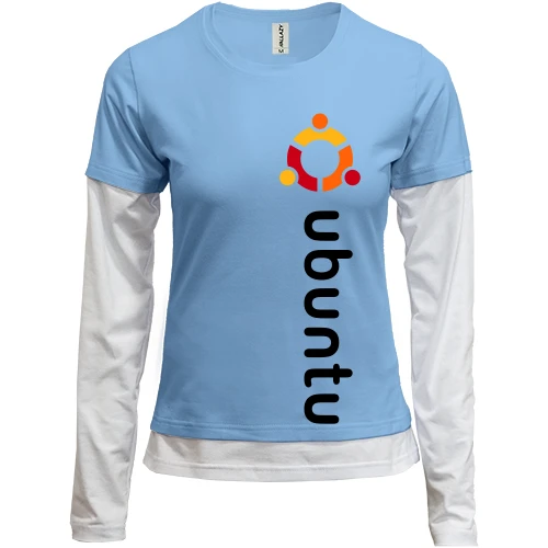 Женский лонгслив Комби ubuntu. Men.