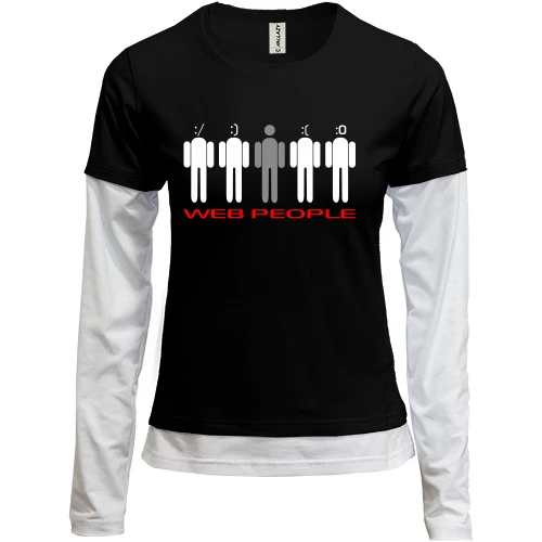 Женский лонгслив Комби Web People
