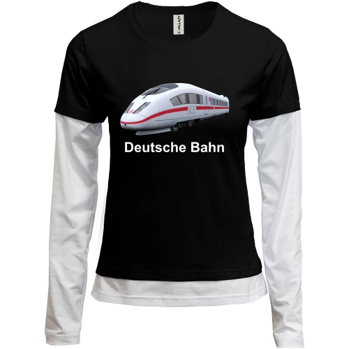 Женский лонгслив Комби Deutsche Bahn