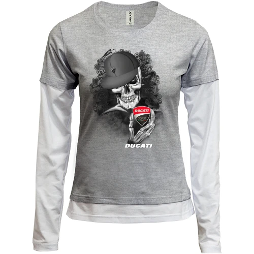 Женский лонгслив Комби Ducati Corse (skeleton)