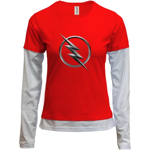 Жіночий лонгслів Комбі, червоний, Flash (Iron)