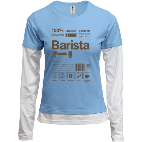 Жіночий лонгслів Комбі Barista