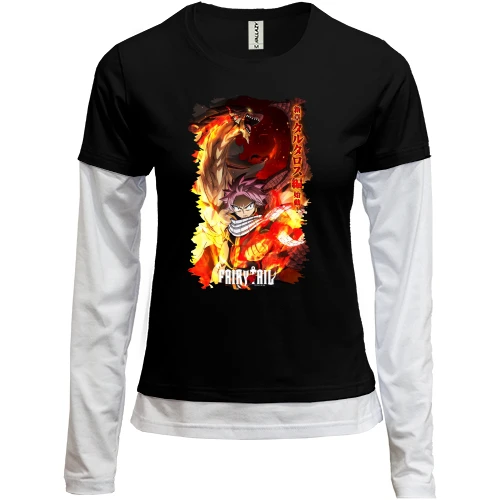 Жіночий лонгслів Комбі, чорний, Fairy Tail Poster