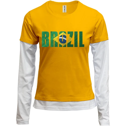 Женский лонгслив Комби BRAZIL