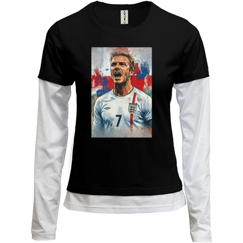 Женский лонгслив Комби David Beckham