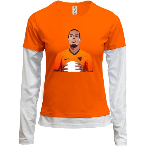 Женский лонгслив Комби Virgil Van Dijk