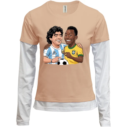 Женский лонгслив Комби Maradona & Pele