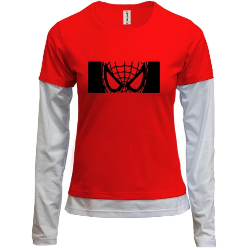 Жіночий лонгслів Комбі, червоний, Погляд Spider-Man