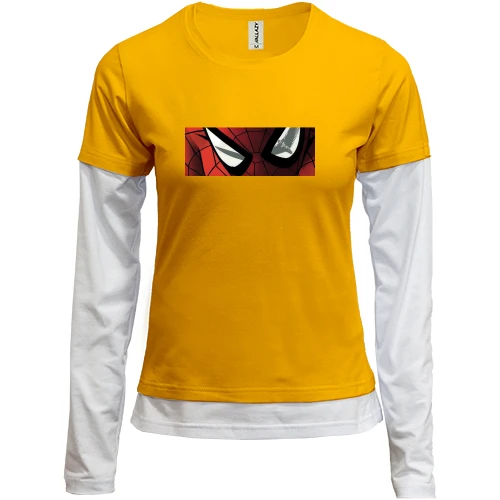 Жіночий лонгслів Комбі, жовтий, Погляд Spider-Man (2)