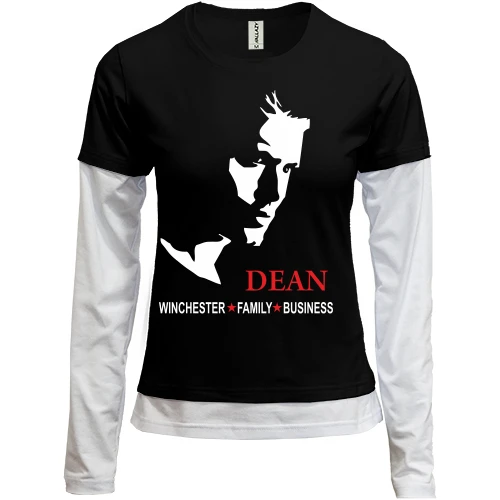 Женский лонгслив Комби с принтом "Dean Winchester"
