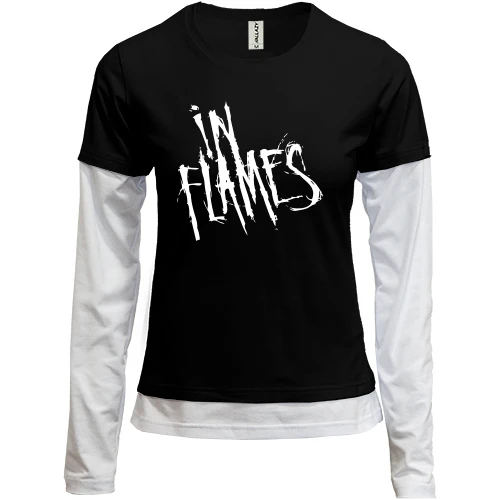 Женский лонгслив Комби, черный, In Flames