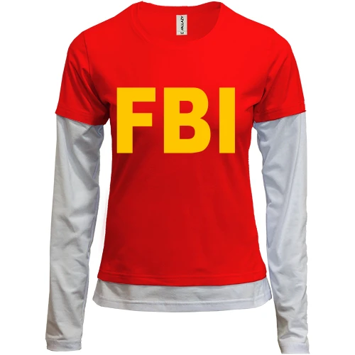 Женский лонгслив Комби FBI (ФБР)