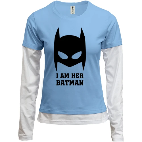 Женский лонгслив Комби I am her batman