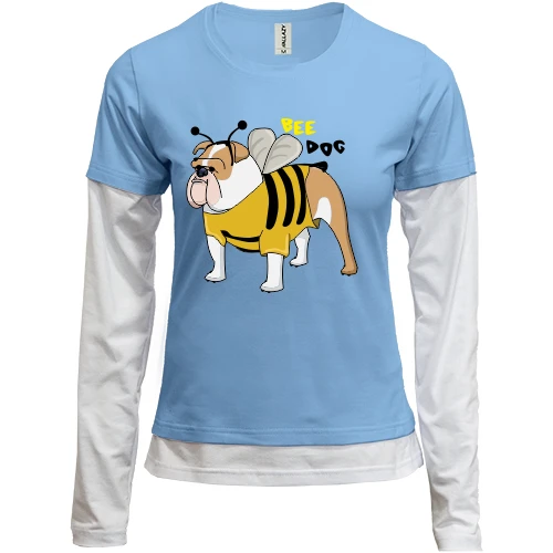 Женский лонгслив Комби Bee dog