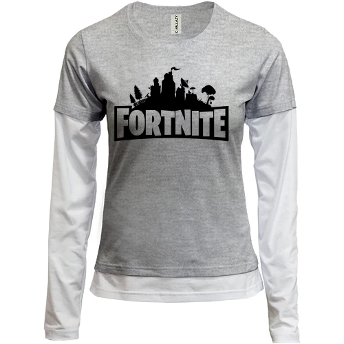 Женский лонгслив Комби с надписью Fortnite