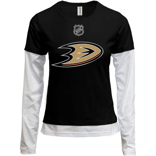 Женский лонгслив Комби Anaheim Ducks (D-лого)