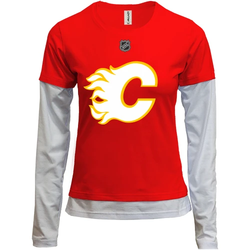 Женский лонгслив Комби Calgary Flames