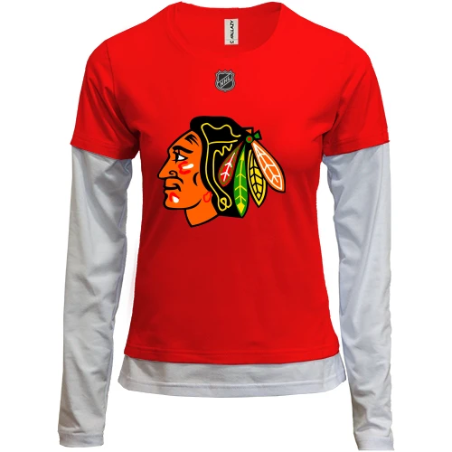 Женский лонгслив Комби Chicago Blackhawks