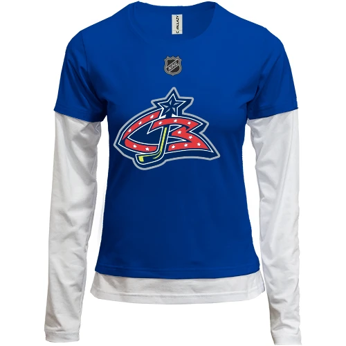 Женский лонгслив Комби Columbus Blue Jackets 2