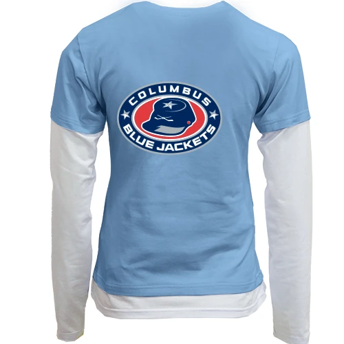 Женский лонгслив Комби Columbus Blue Jackets с кепи