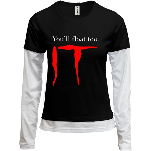 Женский лонгслив Комби You`ll float too "оно"