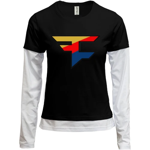 Женский лонгслив Комби, Черный, FaZe Clan