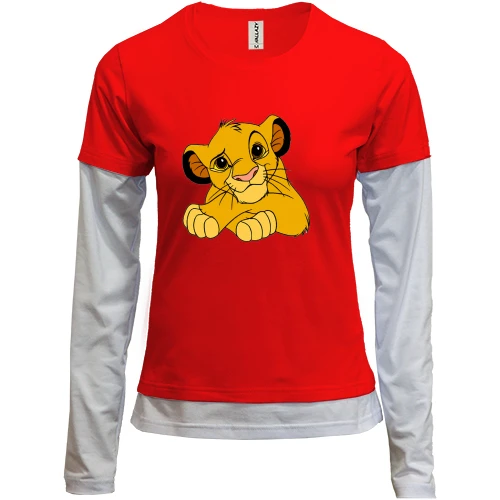Женский лонгслив Комби Lion king
