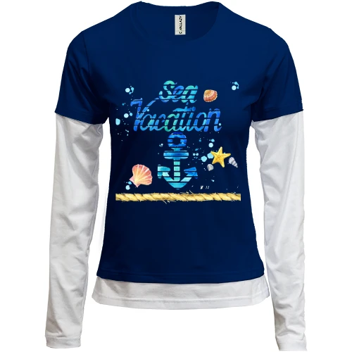 Женский лонгслив Комби Sea vacation
