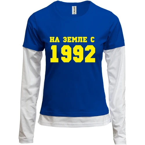 Женский лонгслив Комби На земле с 1992
