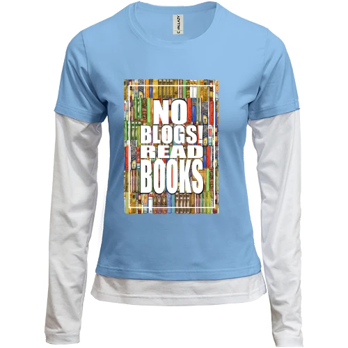 Женский лонгслив Комби No blogs! Read books
