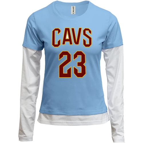 Женский лонгслив Комби, синий, Cleveland Cavaliers LeBron James