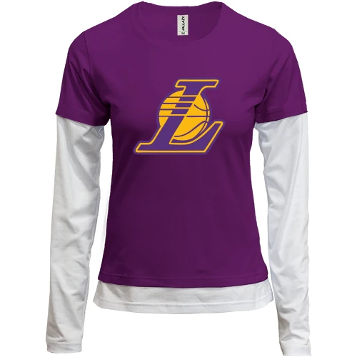 Женский лонгслив Комби, фиолетовый, Los Angeles Lakers (2)