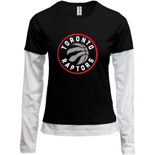 Женский лонгслив Комби, черный, Toronto Raptors (2)